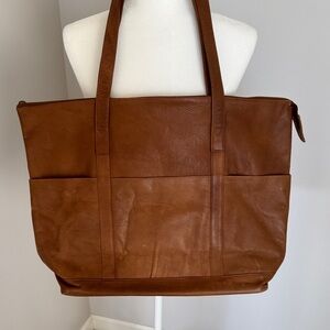 Brown Leather Tote Bag